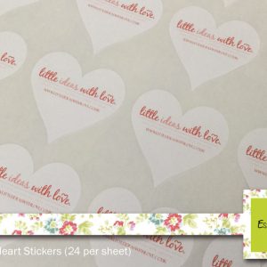 43mm Heart Shaped Stickers