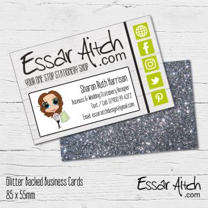 Glitter Backed Business Cards
