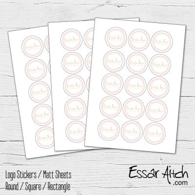 Round  – White Matt Stickers