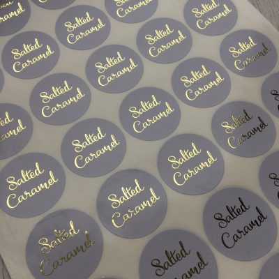 Foiled Cake Flavour Stickers
