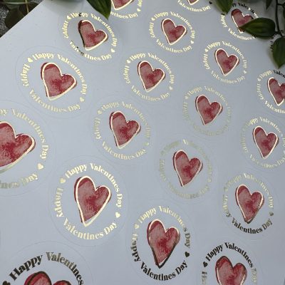 Valentines Foiled Stickers