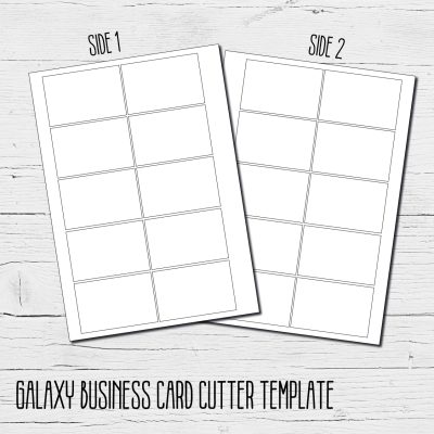 Galaxy Business Card Cutter Template